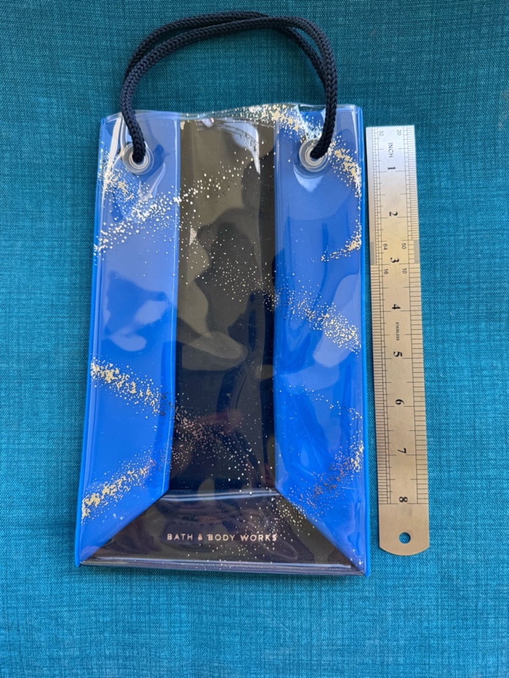 Bath & Body Works Blue and Black Glitter Tote
